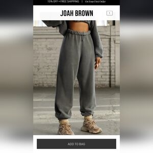 Joah Brown Empire Jogger Nwt Grey